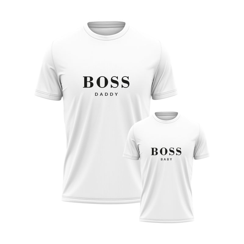 KOSZULKA I BODY/KOSZULKA DLA TATY I DZIECKA BOSS