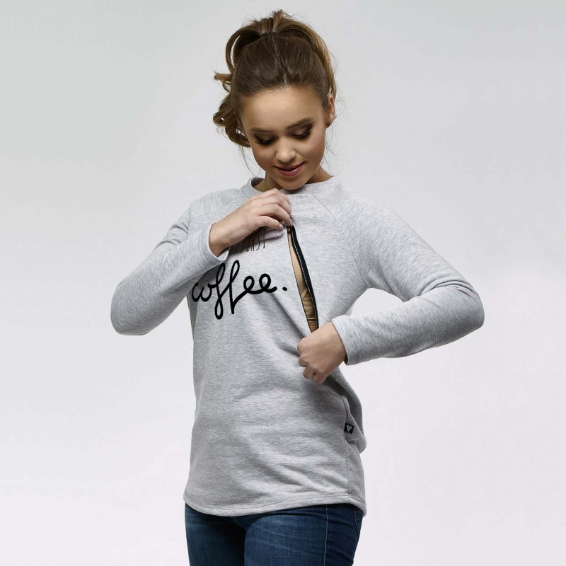 BLUZA DO KARMIENIA PIERSIĄ SIMPLE OK BUT FIRST COFFEE