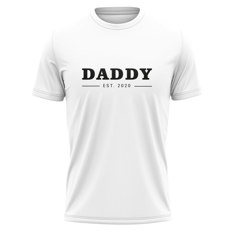 KOSZULKA DLA TATY Daddy EST.biała z personalizacją
