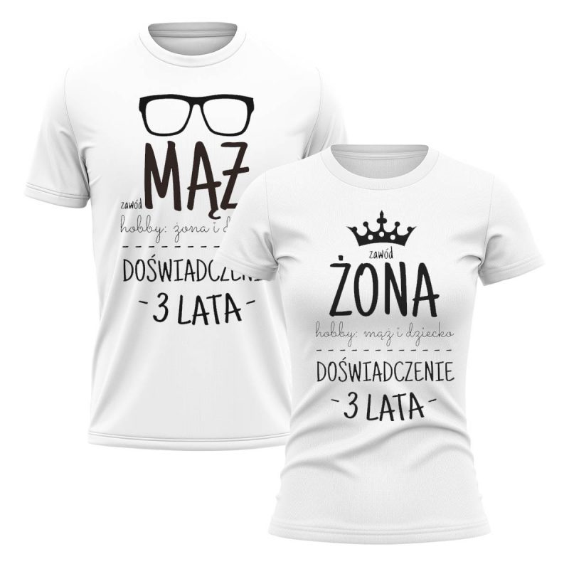 KOSZULKI NA ROCZNICĘ ŚLUBU ZAWODOWCY Z PERSONALIZACJĄ