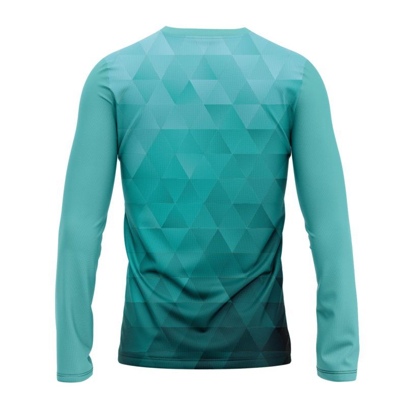 Koszulka sportowa longsleeve #19 Turkusowa Mozaika