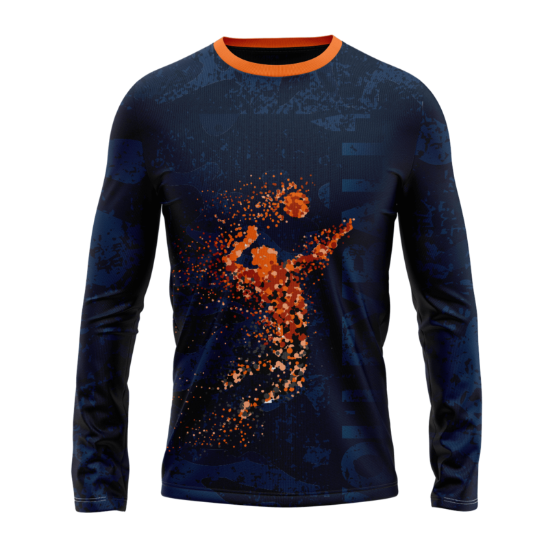 Koszulka sportowa longsleeve #21 Pomarańczowy Siatkarz