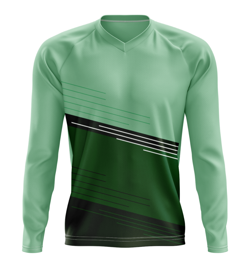 Koszulka sportowa MTB #77 Odcienie Zieleni