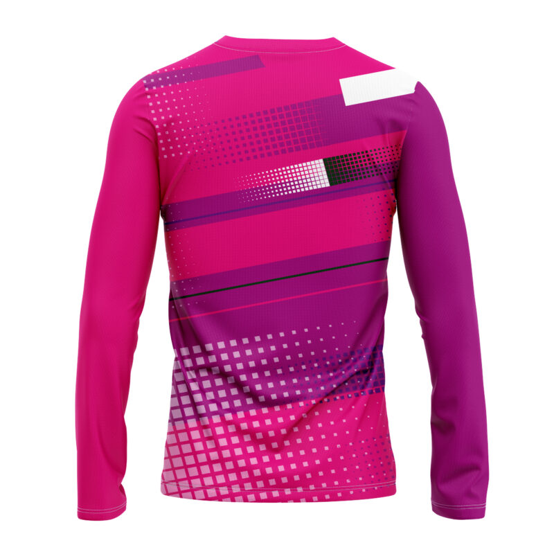 Koszulka sportowa longsleeve #30 Różowa Abstrakcja