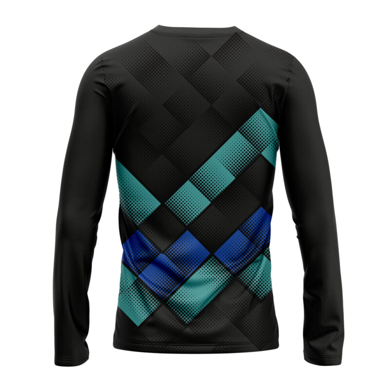 Koszulka sportowa longsleeve #35 Niebieska Abstrakcja