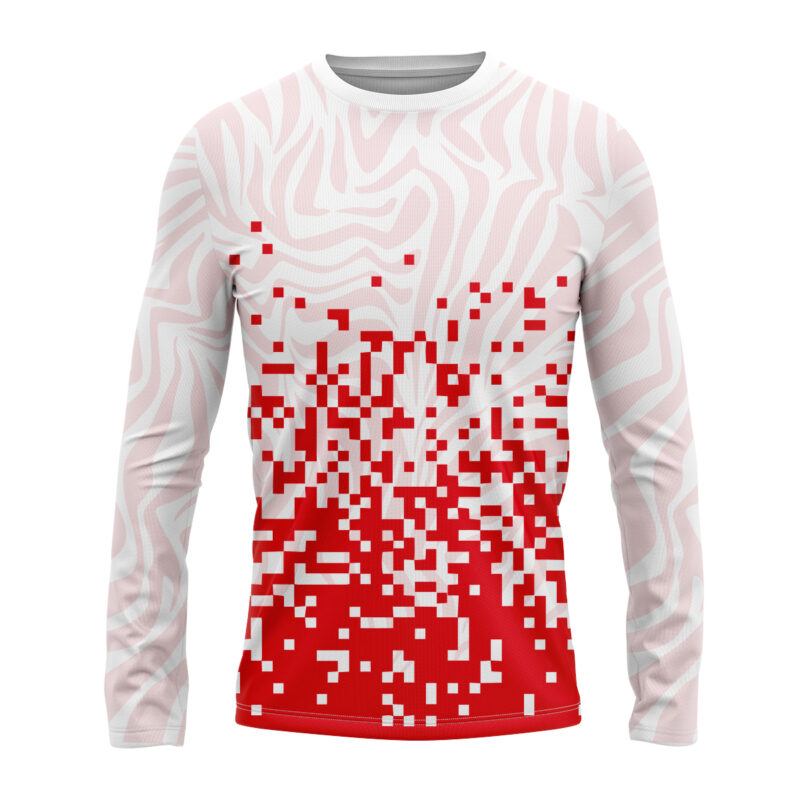 Koszulka sportowa longsleeve #40 Czerwone pixele