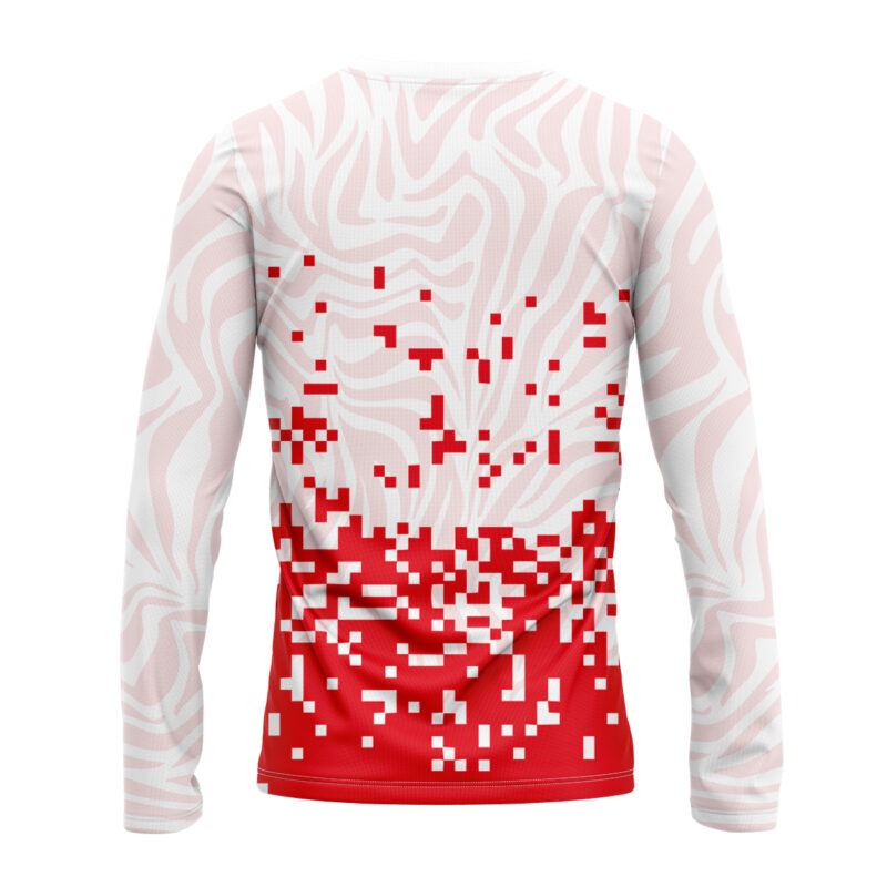 Koszulka sportowa longsleeve #40 Czerwone pixele