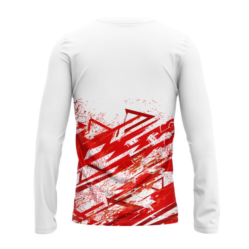 Koszulka sportowa longsleeve #42  Czerwono-biała Energia