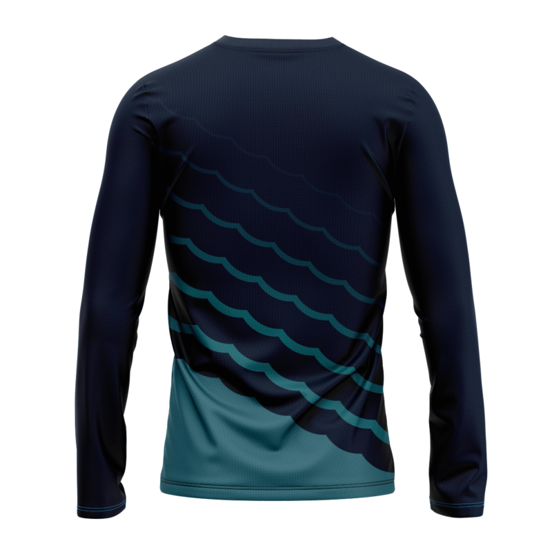 Koszulka sportowa longsleeve #55 Turkusowe Fale