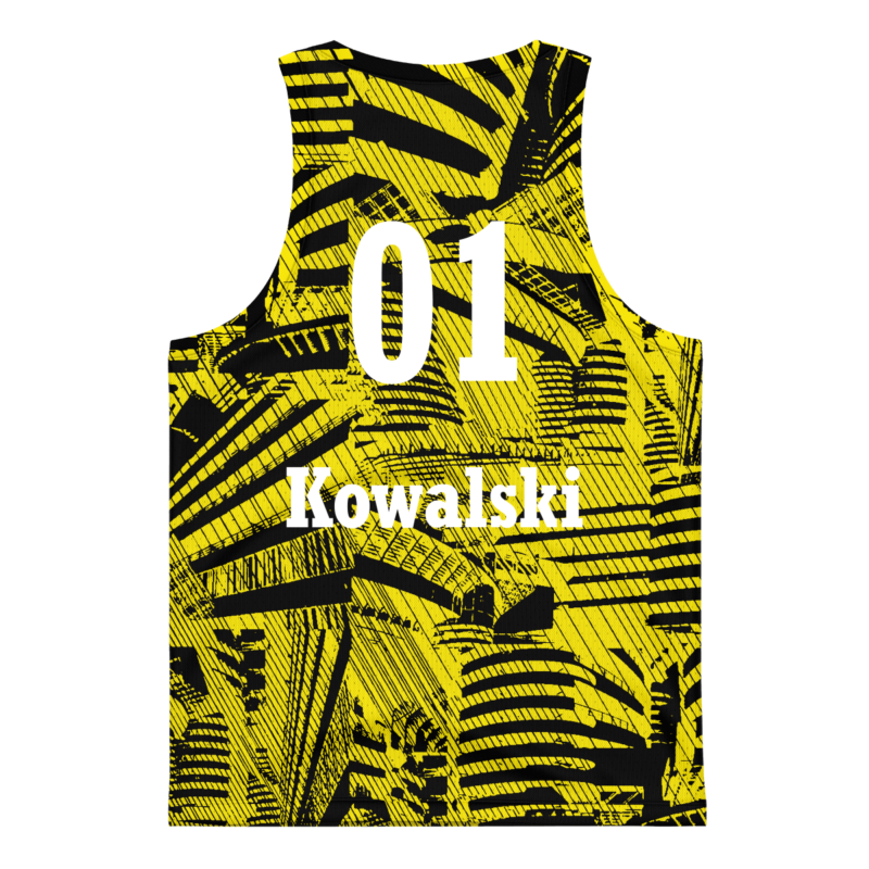 Koszulka koszykarska dwustronna # 1 Żółta Abstrakcja