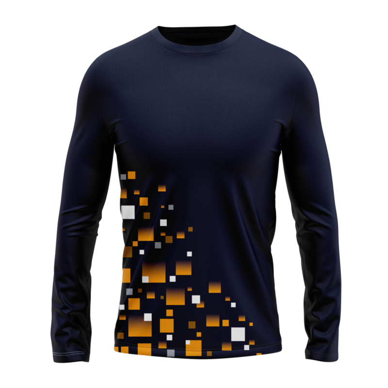 Koszulka sportowa longsleeve #56 Pomarańczowe kwadraty